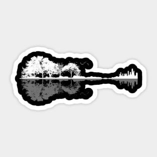 guitar tree nature Sticker